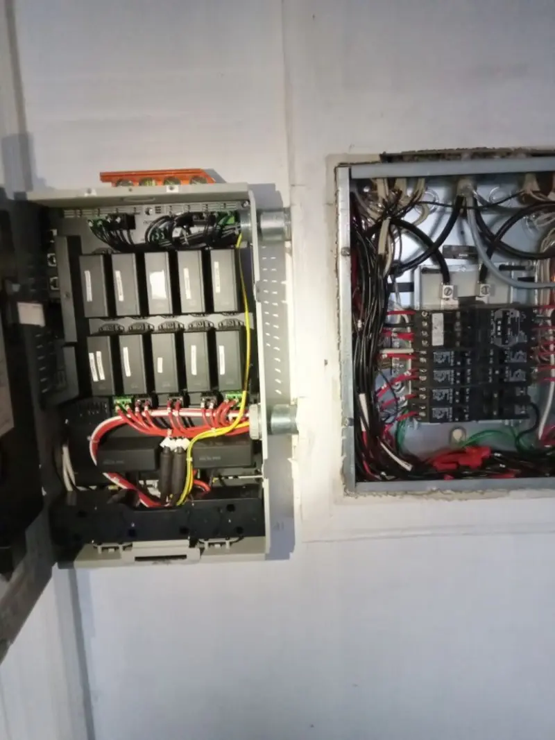 Electrical panel upgrade completed for Security Camera Wiring in West Little River